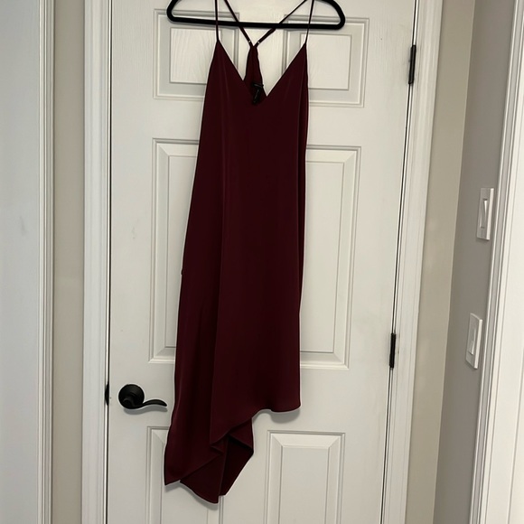 Never worn! maroon  size small asymmetrical BCBG - Picture 1 of 5